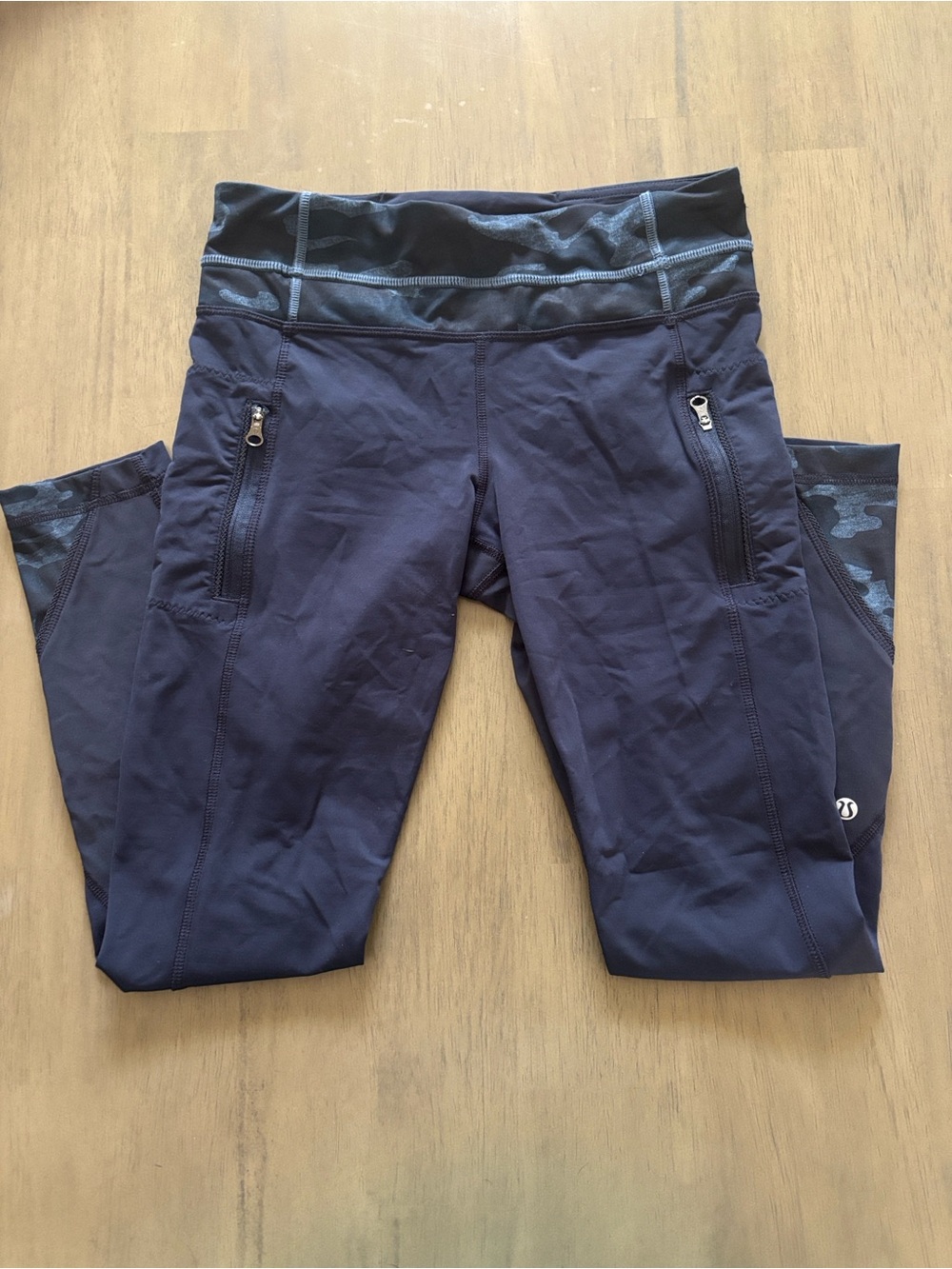 lululemon Navy Leggings with Camo Print
